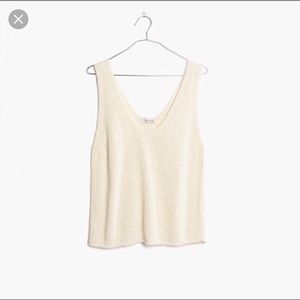 Madewell Cream Springdale Sweater Tank